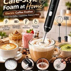 Rechargeable Coffee Frother – Café-Style Foam in Seconds ☕