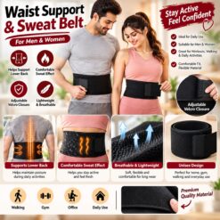 Adjustable Waist Support & Sweat Belt for Men & Women